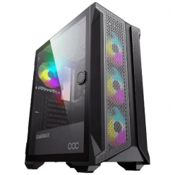 Компьютерный корпус Gamemax Brufen C1, Midi-Tower, Без блока питания, Чёрный