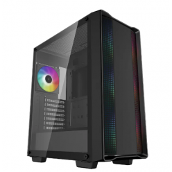 Компьютерный корпус Deepcool CC560 ARGB V2, Midi-Tower, Без блока питания, Чёрный