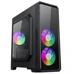 Компьютерный корпус Gamemax G561-BK, Midi-Tower, Без блока питания, Чёрный