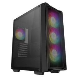 Компьютерный корпус Deepcool CC560 Mesh V2, Midi-Tower, Без блока питания, Чёрный
