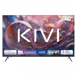 50- LED SMART Телевизор KIVI 50U760QB, 3840x2160 4K UHD, Android TV, Чёрный