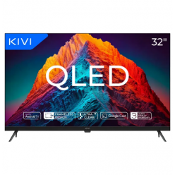 32- QLED SMART Телевизор KIVI 32F770QB, 1920x1080 FHD, Android TV, Чёрный