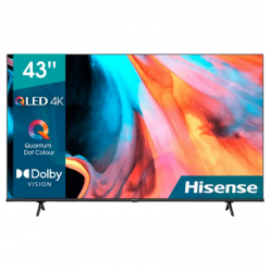 43- QLED SMART Телевизор Hisense 43E7NQ, 3840x2160 4K UHD, VIDAA U7.0, Чёрный
