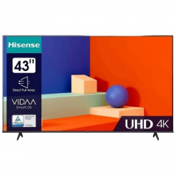 43" LED SMART Телевизор Hisense 43A6K, 3840x2160 4K UHD, VIDAA U6.0, Чёрный