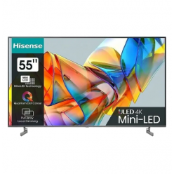 55" LED SMART Телевизор Hisense 55U6KQ, 3840x2160 4K UHD, VIDAA U6.0, Серый