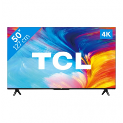 50" LED SMART Телевизор TCL 50P635, 3840x2160 4K UHD, Google TV, Чёрный