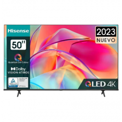 50" QLED SMART Телевизор Hisense 50E7KQ, 3840x2160 4K UHD, VIDAA U6.0, Чёрный