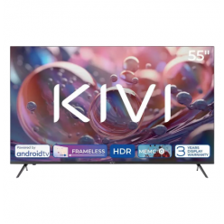 55" LED SMART Телевизор KIVI 55U760QB, 3840x2160 4K UHD, Android TV, Чёрный