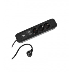 Удлинитель 3 + 2 USB A/C 2 м 16 A 3 * 1.5 мм² BACHMANN