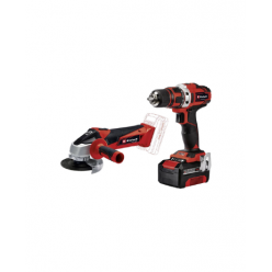 Набор угловая шлифовальная машина + шуруповёрт Einhell TE-TK 18/2 Li Kit (CD+AG) 115 мм 18 В 8500 об/мин