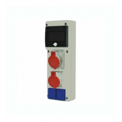 Блок с 4 розетками Scame 632.RO0020 5P 1x32 A / 1x16 A