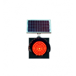 Светофор светодиодный с солнечной панелью 24 x 24 см Красный MFK