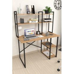 Офисный стол с 2 отделениями Metal Nex Home 120 x 60 см, Дуб