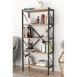 Книжный шкаф с 5 отделениями Smyrna Nex Home 64 x 30 x 157 см, Дуб