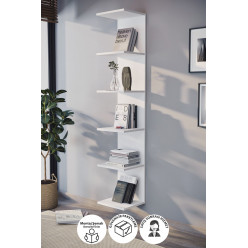 Настенный книжный шкаф КНИЖНЫЙ ШКАФ Nex Home 34,6 x 31,5 x 180 см, Белый
