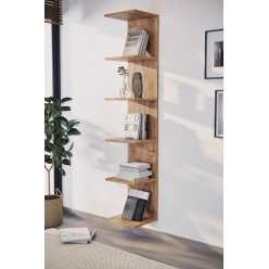 Книжный шкаф настенный КНИЖНЫЙ ШКАФ Nex Home 34,6 x 31,5 x 180 см, Дуб
