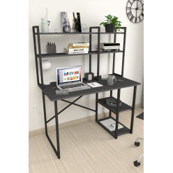 Офисный стол с 2 отделениями Metal Nex Home 120 x 60 см, Антрацит