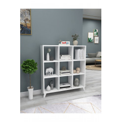 Книжный шкаф с 9 отделениями Square Nex Home 88 x 19,7 x 100 см, Белый