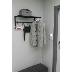 Вешалка для одежды с металлическим каркасом и местом для хранения Nex Home 69 x 34 x 32,5 см, Черный