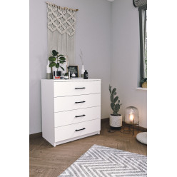 Комод с 4 отделениями Nex Home 76 х 44 х 85 см, Белый