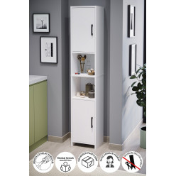 Шкаф с 2 дверцами и 6 отделениями Alya Nex Home 35 х 30 х 182 см, Белый