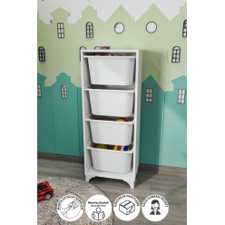 Комплект для хранения с 5 отделениями Dora Nex Home 45,6 x 30 x 116 см, Белый