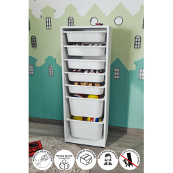 Набор для хранения вещей с 7 отделениями Pera Nex Home 45 x 30 x 125 см, Белый