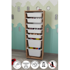Комплект для хранения вещей с 7 отделениями Pera Nex Home 45 x 30 x 125 см, Дуб
