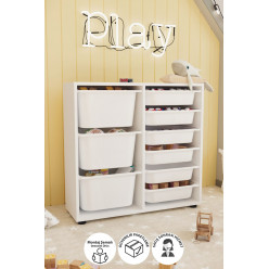 Комплект для хранения с 9 отделениями Gagla Nex Home 88,7 x 30 x 85,5 см, Белый