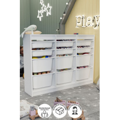 Набор для хранения вещей с 12 отделениями Lara Nex Home 132 x 30 x 95,5 см, Белый
