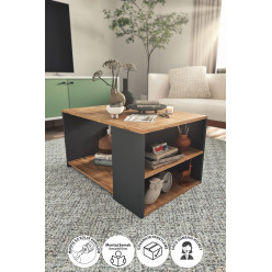 Журнальный столик Nex Home с местом для хранения, Дуб/Антрацит