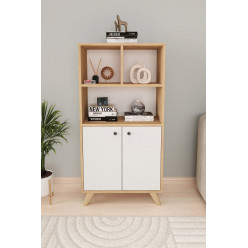 Книжный шкаф с 5 отделениями Smyrna Nex Home 64 x 30 x 127 см, Дуб/Белый
