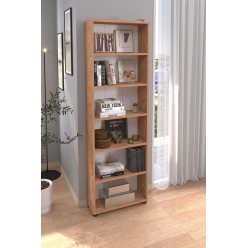 Книжный шкаф с 6 отделениями ДСП Nex Home 55,5 х 20 х 174 см, Дуб