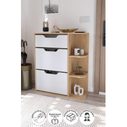 Полка для обуви с 6 отделениями Smyrna Nex Home 90 x 32 x 106 см, Белый