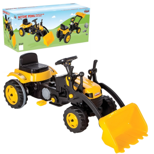 Tractor Excavator cu pedale „Active”, galben Tractor Excavator cu pedale „Active”, galben