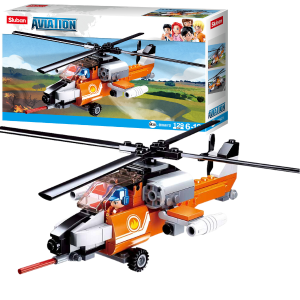 Set de construcție „Elicopter de pompieri”, 129 elem. Set de construcție „Elicopter de pompieri”, 129 elem.
