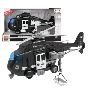 1:16 Elicopter de poliție cu fricțiune (lumini /sunete) 1:16 Elicopter de poliție cu fricțiune (lumini /sunete)