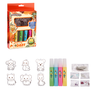 Set creativ pentru crearea brelocurilor fără lipici cu animăluțe Set creativ pentru crearea brelocurilor fără lipici cu animăluțe