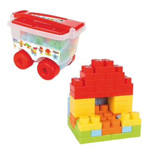 Set de construcție ”Master Blocks” în cărucior (54 piese) Set de construcție ”Master Blocks” în cărucior (54 piese)