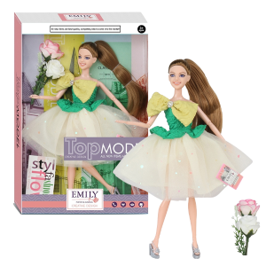 Păpușa Emily „Top Model” cu accesorii și flori Păpușa Emily „Top Model” cu accesorii și flori