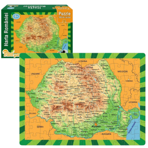 Puzzle „Harta României”, (ro), 100 de piese Puzzle „Harta României”, (ro), 100 de piese