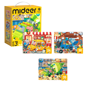 Seria de puzzle-uri „Transportul Urban”, 3 în 1, nivelul 3 Seria de puzzle-uri „Transportul Urban”, 3 în 1, nivelul 3