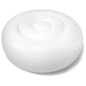 INTEX Надувной пуфик с LED подсветкой 86х33 см на аккумуляторах, с зарядкой от USB