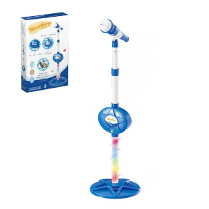 Microfon cu stativ pentru copii „Set muzical”, albastru Microfon cu stativ pentru copii „Set muzical”, albastru