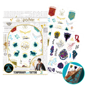 Set de tatuaje temporare pentru copii „Harry Potter: Simboluri”, luminează în întuneric Set de tatuaje temporare pentru copii „Harry Potter: Simboluri”, luminează în întuneric