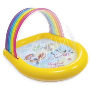 INTEX Piscină gonflabilă pentru copii cu baldachin și jeturi de apă 147x130x86 cm, 84 L, 2+ INTEX Piscină gonflabilă pentru copii cu baldachin și jeturi de apă 147x130x86 cm, 84 L, 2+