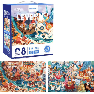 Seria de puzzle-uri „Carte magică și basm”, 2 în 1, nivelul 8 Seria de puzzle-uri „Carte magică și basm”, 2 în 1, nivelul 8