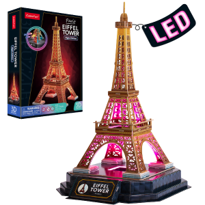 3D Puzzle “Turnul Eiffel” cu iluminare LED, 51 elemente 3D Puzzle “Turnul Eiffel” cu iluminare LED, 51 elemente