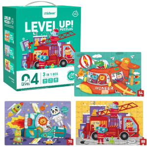 Seria de puzzle-uri „Transport”, 3 în 1, nivelul 4 Seria de puzzle-uri „Transport”, 3 în 1, nivelul 4