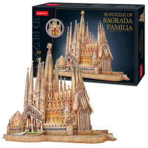 3D Puzzle „Bazilica Sagrada Familia” cu iluminare LED, 696 elemente (Копировать) 3D Puzzle „Bazilica Sagrada Familia” cu iluminare LED, 696 elemente (Копировать)